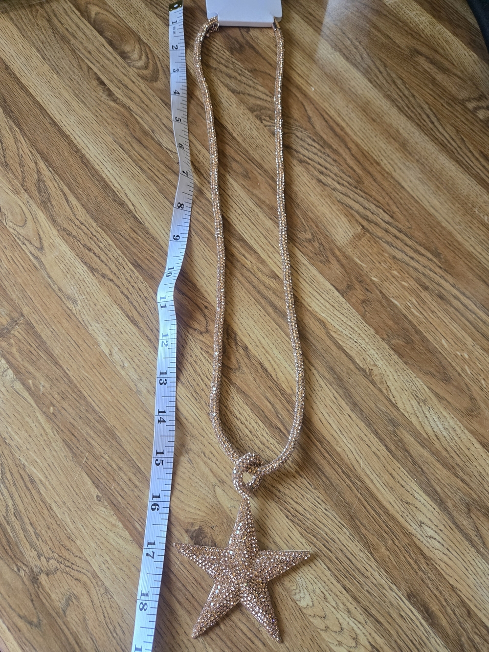 Fashion Jewelry Rose Gold Beaded Star Pendant Necklace